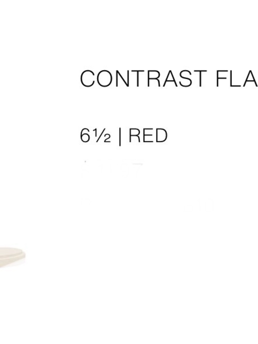 Zara Women's Red Strap Flip Flop with Cream Sole - Picture 2 of 2